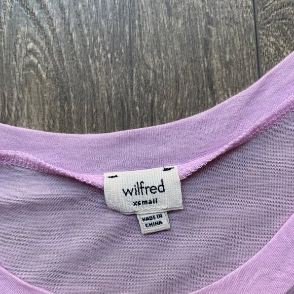 Aritzia Wilfred Muscle Tee T-shirt Cropped sleeveless lilac purple Size XS - Picture 6 of 14